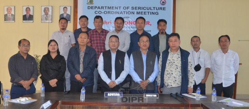 The first coordination meeting of the Sericulture Department with Advisor Imkongmar was held on May 6. (DIPR Photo)